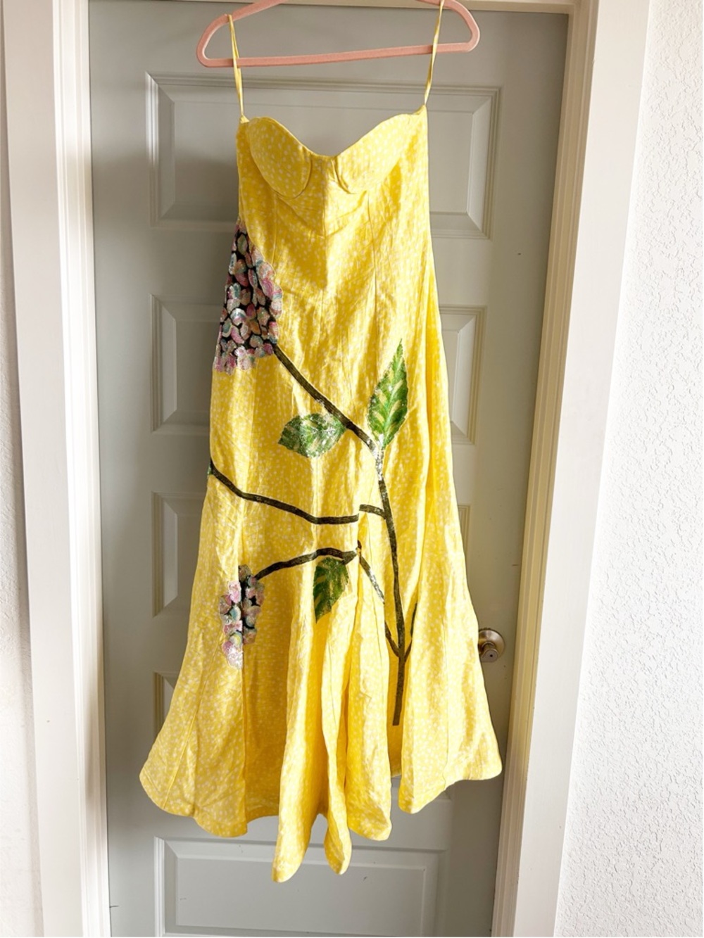 NWT Free People La Fuori Belle De Polka Corset Midi Dress Dot Flower Floral - Picture 7 of 16